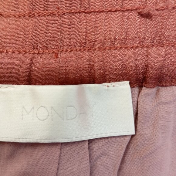 MODAL Pants Wide Leg Tassel Tie In Rust Red Womens. - Picture 2 of 10